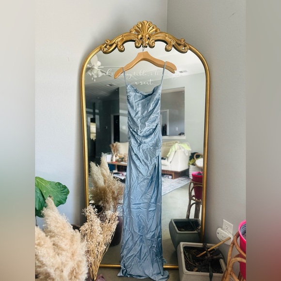 Shona joy La Lune Lace Back Maxi Dress in Powder Blue nwt size 2 - Picture 3 of 3